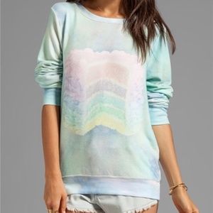 Wildfox Watercolor Rainbow Cake Sweatshirt